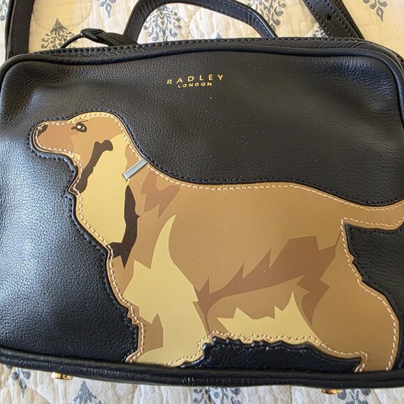 Radley & Friends Baxter Spaniel Dog Leather Crossbody Top Handle Bag NWT - Picture 12 of 16